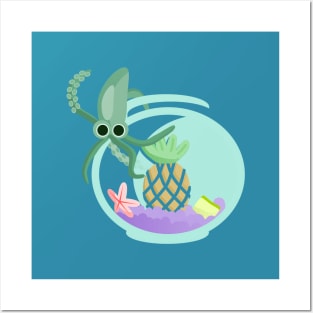 pineapple under the sea Posters and Art